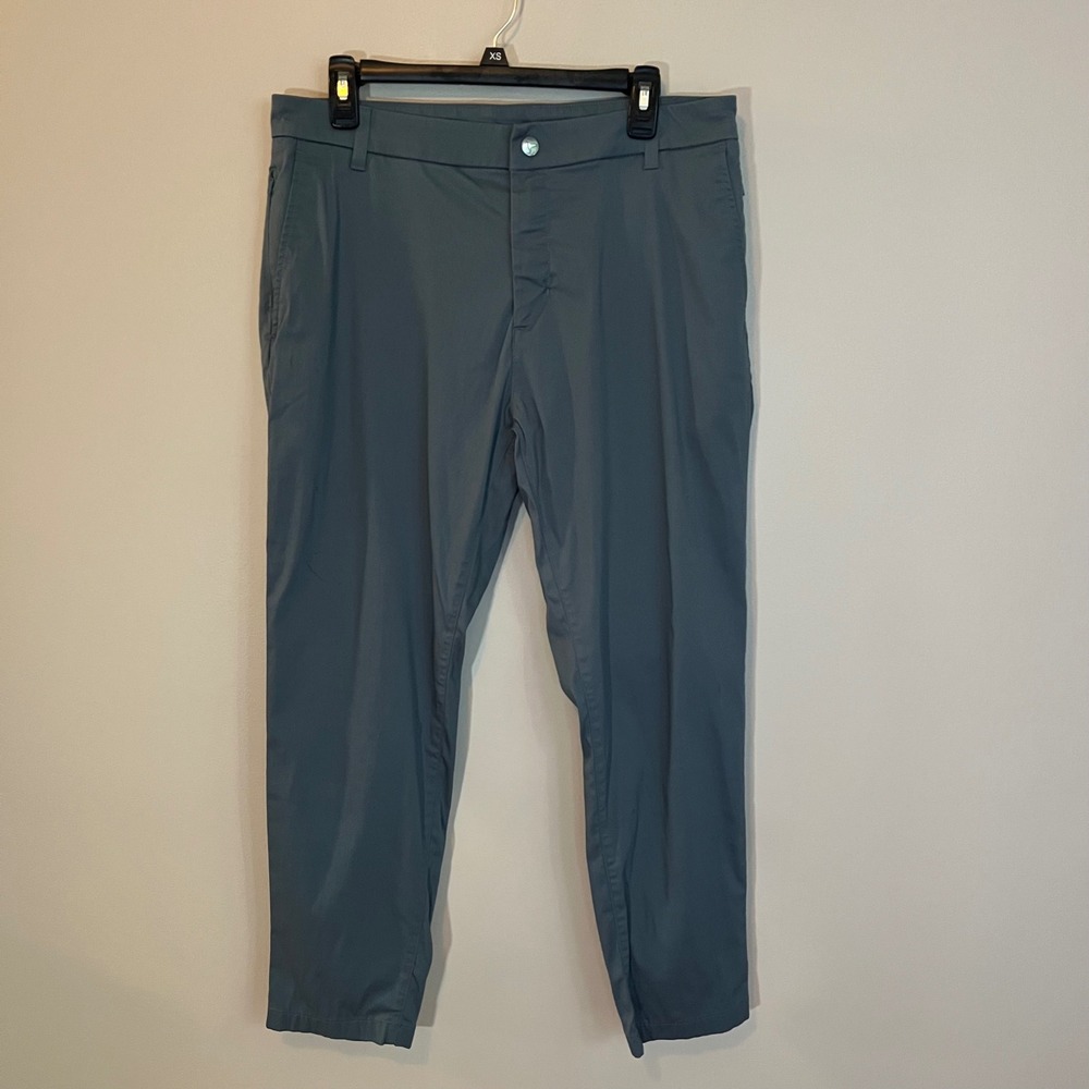 Birddogs Boomstick Gray Lined Chino Pant Mens 34x28 Stretch Casual Golf Zip Pock